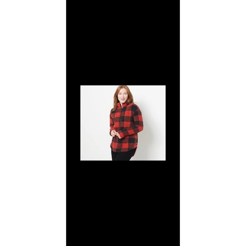 Koolaburra  by UGG Red Buffalo plaid partial zip up sz Med